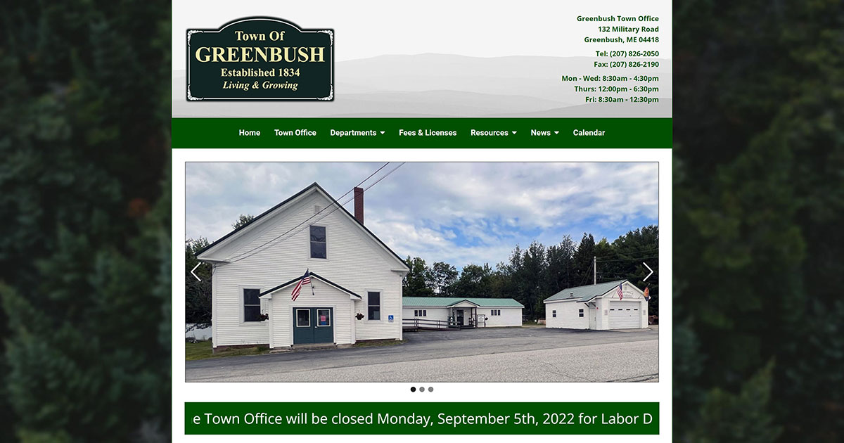 The Town of Greenbush located in Penobscot County, Maine